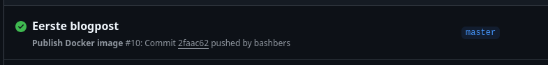 Succes notificatie op Github Actions