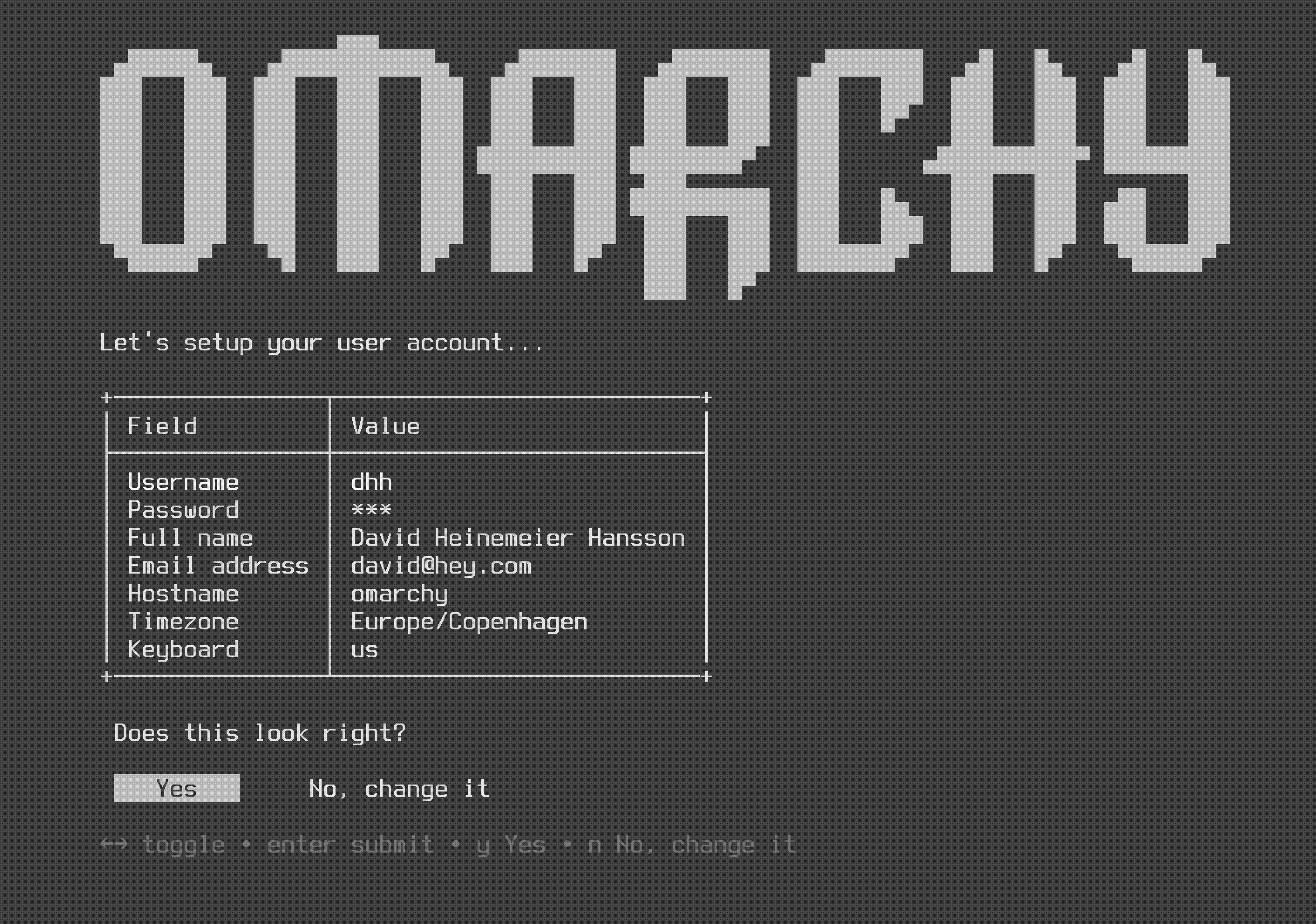 Omarchy installer